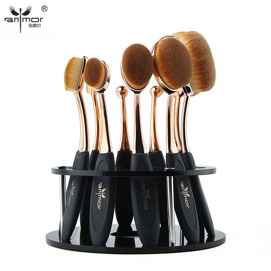 10 PIECE OVAL BRUSH SET