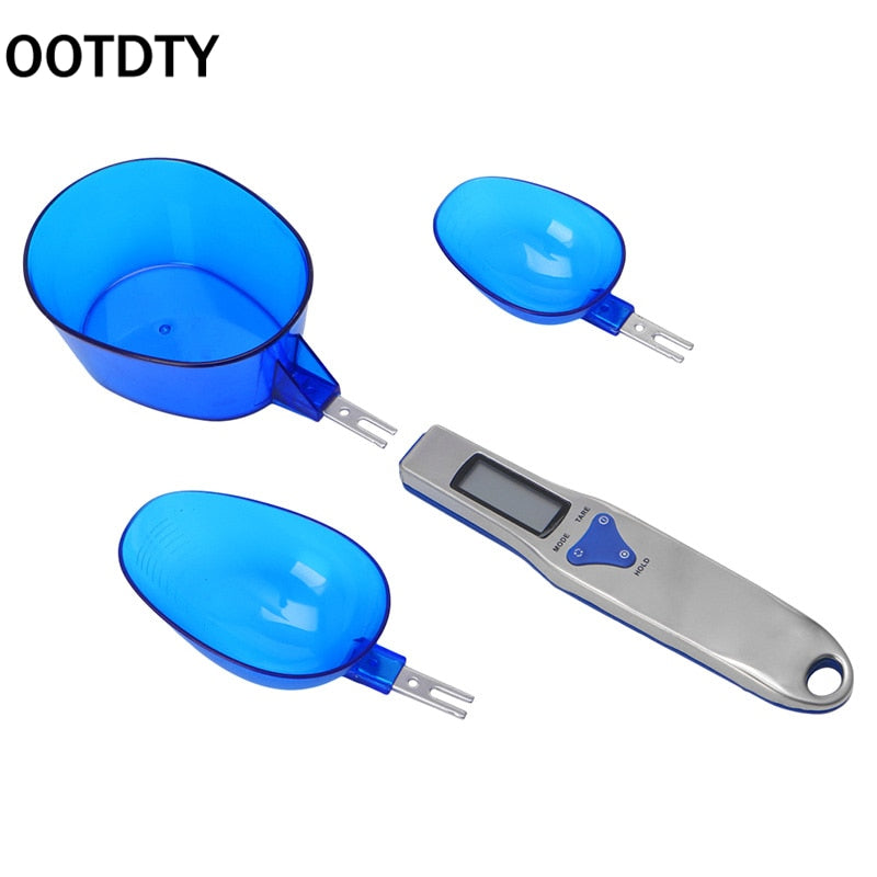 OOTDTY 3 pcs/set Kitchen Measuring Digital LCD Spoon Electronic Spoon Scale Kitchen Scales Measuring Spoons Set