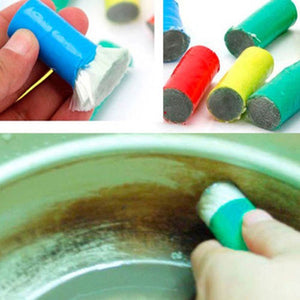 2PCS Magic Stainless Steel Rod Magic Stick Metal Rust Remover Cleaning Brushes